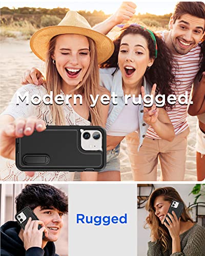 AICase for iPhone 12/iPhone 12 Pro Case with Glass Screen Protector,Heavy Duty Drop Protection Full Body Rugged Shockproof Military Protective Tough Durable Cover for iPhone 12/iPhone 12 Pro 6.1"_2