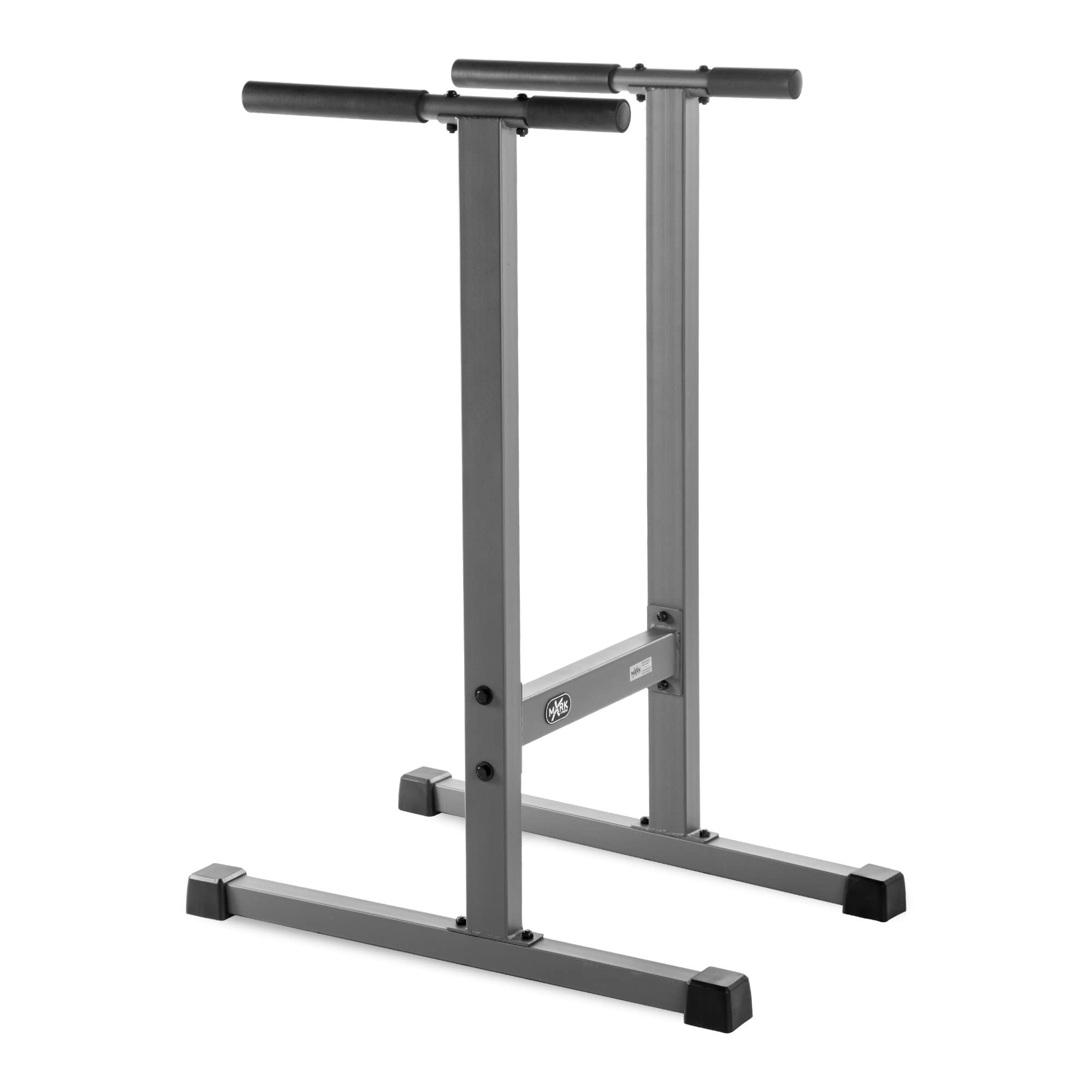 XMARK Dip Station 500 lb. Weight Capacity Uniquely Engineered Angled Uprights Accommodate Men and Women XM-4443