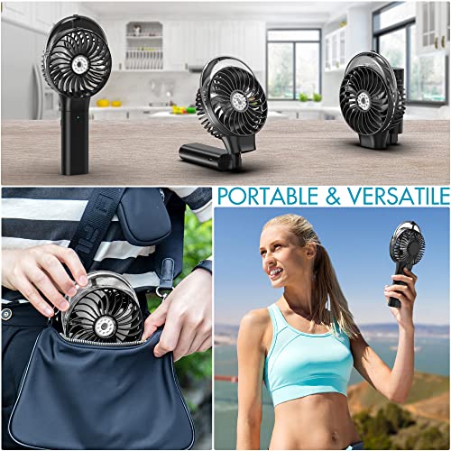COMLIFE Portable Handheld Misting Fan, 3000mAh Rechargeable Battery Operated Spray Water Mist Fan, Foldable Mini Personal Fan for Travel, Makeup, Home, Office, Camping, Outdoors