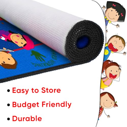 Kids Carpet World Character Classroom Rug for Students 6' x 8'6' Rectangle Colorful Kids Seating Rugs | Kids Classroom Educational Learning Reading Rug | Area Rug for Kids