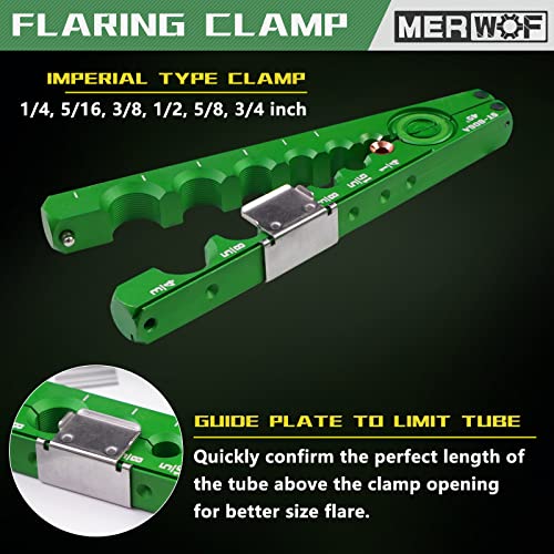 Flaring Tool for 1/4'' - 3/4'', 45 Degree Eccentric Cone Type Flaring Kit for Copper Aluminum Pipe