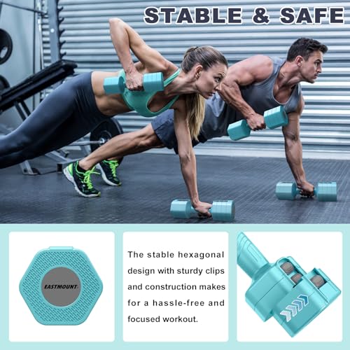 EAST MOUNT Weights Dumbbells Set of 2,Adjustable Dumbells for Women,4 in 1 Free Weights Each 2lb 3lb 4lb 5lb Hand Weights for Home Gym Exercise Training (Blue)