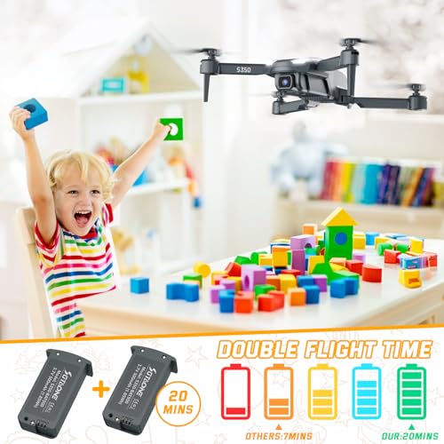 SOTAONE S350 Drone with Camera for Adults, Mini Drones for Kids with 1080P HD FPV Live Video, Remote Control Helicopter Toys Gifts for Boys Girls, Altitude Hold, One Key Start, 2 Batteries, Carry Case