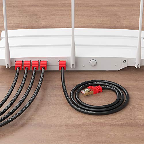 XXONE Outdoor Cat 6 Ethernet Cable 200ft, 26AWG Heavy-Duty Cat6 Networking Cord Patch Cable RJ45 LAN Wire Cable FTP Waterproof Direct Burial