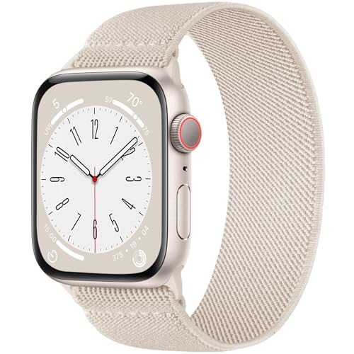 Stretchy Solo Loop Bands Compatible with Apple Watch Band 38mm 40mm 41mm 42mm 44mm 45mm 46mm 49mm Women Men, Soft Nylon Elastic Sport iWatch Bands Strap for iWatch Ultra 2 SE Series 10 9 8 7 6 5 4 3