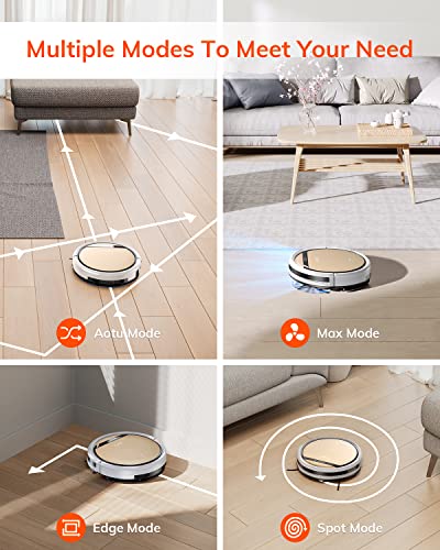 ILIFE V5s Plus Robot Vacuum and Mop Combo, Works with 2.4G WiFi, Alexa/App/Remote Control, Automatic Self-Charging Robotic Vacuum Cleaner, for Pet Hair, Hard Floor, Low Carpet (V5s Pro Upgraded)