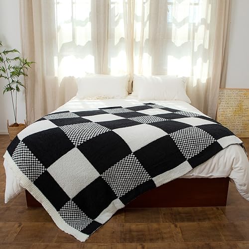 Snuggle Sac Christmas Red Blanket Twin Size, Ultra Soft Warm Fuzzy Knit Blanket Throws Dupes for Couch,Sofa, Bed, Heather Red, 60x80 inches