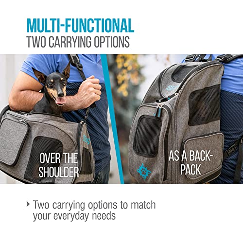 Sherpa Cat Travel Backpack with Bubble View, Airline Approved - Black, One Size