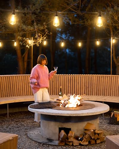 Doukedge Outdoor String Lights Waterproof, 25 Feet Patio Lights with 13 ST38 Edison Bulbs(1 Sqare), Outside Hanging Decorative Lights for Porch, Blacony, Backyard, Bistro, Garden, 2700K