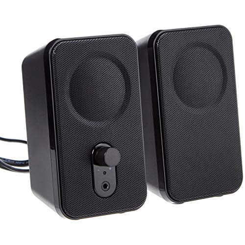 Amazon Basics Computer Speakers for Desktop or Laptop PC , USB-Powered, Black