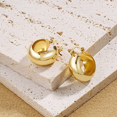 Elegance 11 designs Gold Hoop Earrings Chunky Huggie Thick Tiny Earrings For Women