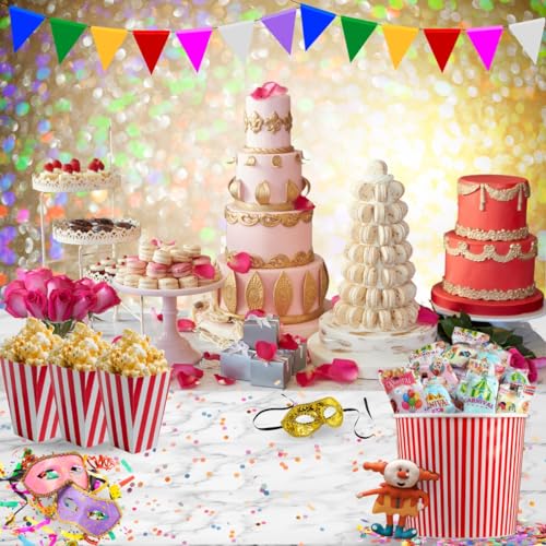 Lupy Lups! Cotton Candy Bags Carnival Desing - Assorted Flavors- Individual Package Big Bulk 0.53 oz each - Pastel Candy for Stocking, Treats, Party Favors, Buffet table Pinata (Carnival 24 Pack)