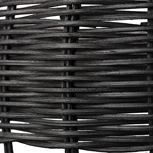 Globe Electric 67000102 2-Light Pendant Light, Matte Black, Black Paper Twine Shade, Black Braided Cord, Pendant Light Fixture, Kitchen Island, Adjustable Height, Home Décor Lighting