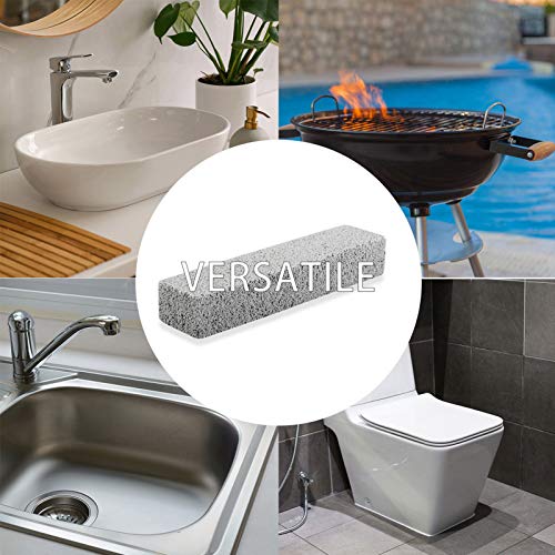 6 Pack Pumice Stone for Toilet Bowl Cleaning, Scouring Stick Remove Toilet Bowl Hard Water Rings, Calcium Buildup and Rust Suitable for Cleaning Toilet, Bathroom, Kitchen Sink, Grill(Gray