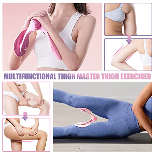 Thigh Master Thigh Exerciser for Women, Enhanced Resistance Hip and Pelvis Trainer, Inner Thigh Exercise Equipment Kegel Exercise Products for Women Home Gym(Rose)