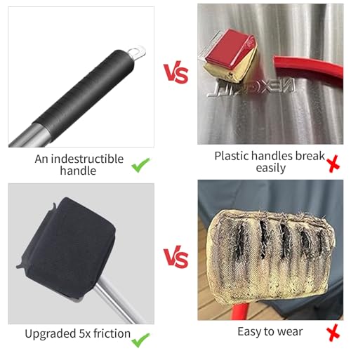 XUDAKAIXIN Grill Brush.Bristle-Free Safety Design,Upgraded Steam Art Grill Brush for Water Activated.Replaceable Scraper Cleaning Head.Grill Cleaner for Outdoor Grill (Black)