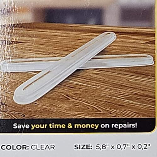 Vellax Clear Silicone Wall Protectors, 8 Piece Set, 5.8 x 0.7 x 0.2 Inch, Self-Adhesive Door Slam Stoppers for Noise Reduction