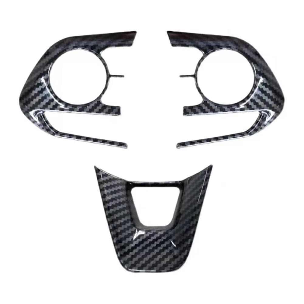 Carbon Fiber Color Car Steering Wheel Buttons Sequins Cover Trim Auto Interior Steering Wheel Decoration Accessories for Toyota Corolla 2020 2021 2022 2023 Toyota RAV4 2019 2020 2021 2022 2023