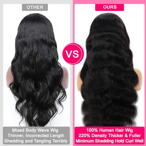 220 Density 13x6 Ombre Lace Front Wig Human Hair 1B/27 Balayage Highlight Body Wave Lace Front Wigs Human Hair Colored Ombre Brown Wig Human Hair Glueless HD Lace Frontal Wigs Human Hair 20 Inch