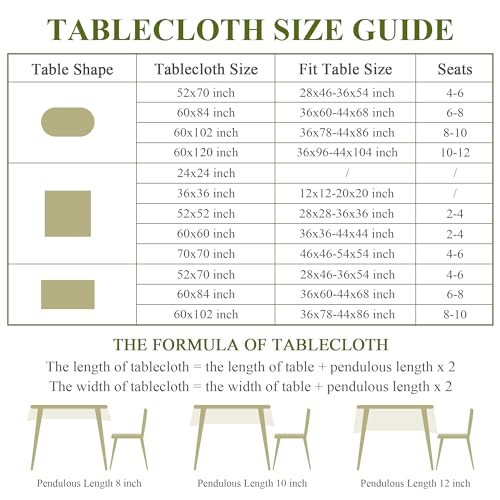 Handmade Hemstitch Tablecloth Natural Faux Linen Table Cloth Oval Rustic Table Cover for Kitchen Dinning Room Party Solid Grey 60x84 inch