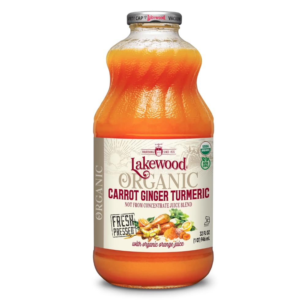 Lakewood Organic Carrot Ginger Turmeric Juice, 32 FZ