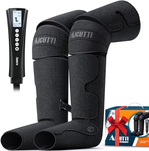 AICUTTI Christmas Gifts for Women, Men, Air Compression Foot and Leg Massager with Heat Gifts for Dad, Mom from Daughter, Son, Gifts for Mothers Day, Fathers Day, Birthday, Helps for Swelling, Edema