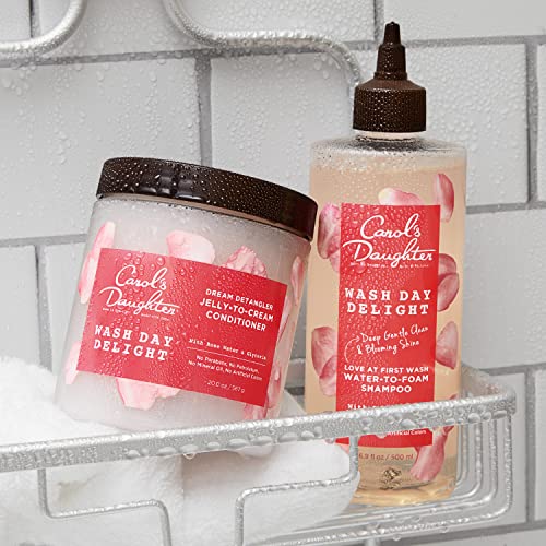 Carol's Daughter Detangling Jelly-to-Cream Conditioner With Glycerin and Rose Water, Moisturizing Conditioner for Curly Hair Paraben Free for Moisture, Hydration, and Shine, Curl 20 Oz