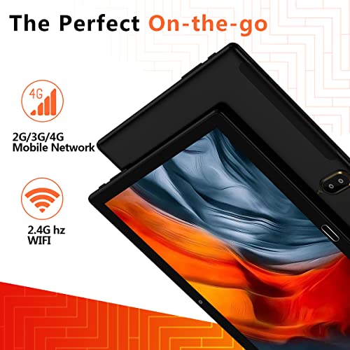Tablet 2024 Newest, 2 in 1 Tablets 10 inch, Android 13 Tablet 4G Cellular Tablets with Dual Sim Slot 64GB+512GB Expand Storage Octa-Core 13MP Camera, ZONKO WIFI Tablet with Keyboard Mouse Stylus-Black