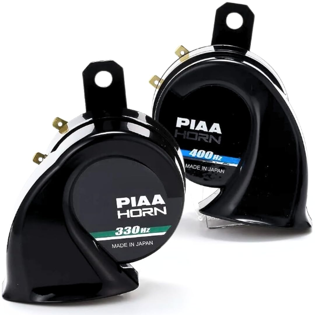 Piaa 85115 Superior 112Db 330Hz and 400Hz Twin Tone Bass Horn, Black