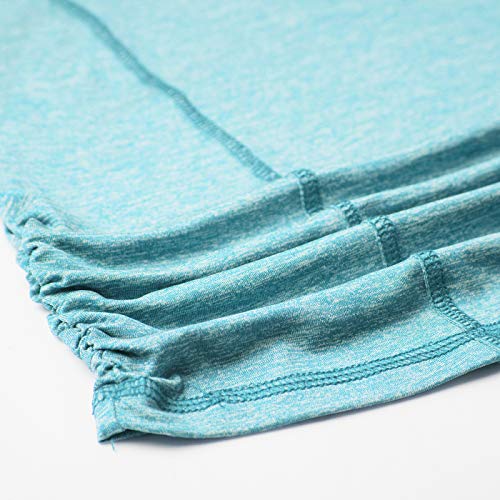 Ninedaily Spring Tops for Women 2025 Trendy, Womens Workout Top Running Yoga Shirt Summer Short Sleeve Casual Tunic (Aqua, Small)