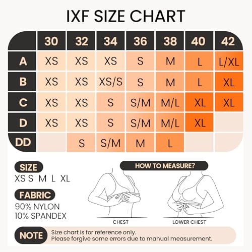 IXF Strapless Bras for Women Wireless Bandeau Bra Invisible Tube Tops Bra Bralette Padded Seamless Black