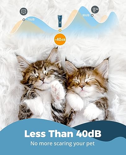 oneisall Pet Clipper for Cat Matted Hair, Pet Shaver for Cats Quiet Pet Hair Clippers Cordless Cat Clippers for Matted Hair Cat Clippers for Long Hair