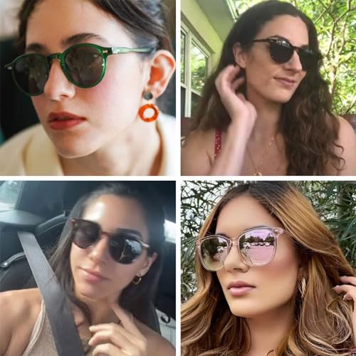 YMRFW Retro Polarized Sunglasses for Women Vintage Style Small Round Sun Glasses UV Protection