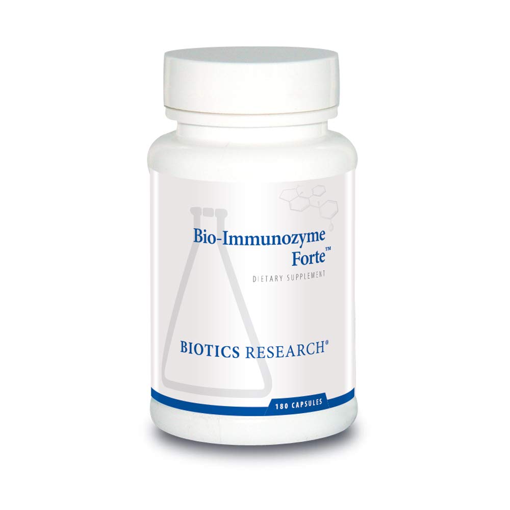 Biotics Research Bio Immunozyme Forte Multivitamin, Echinacea, Cayenne Pepper, Lactobacillus acidophilus, Botanicals, Probiotics, Amino Acids, Organs/Glandulars for Immune System Health 180 Capsules