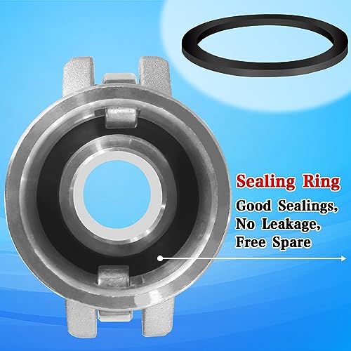 2Pcs (Type B) Cam Lock Fitting, 1inch Cam Groove Hose Fittings, Female Cam Lock & Male NPT Thread Camlok Couplings with, Aluminum Cam Groove Fitting, for Industrial & Agriculture