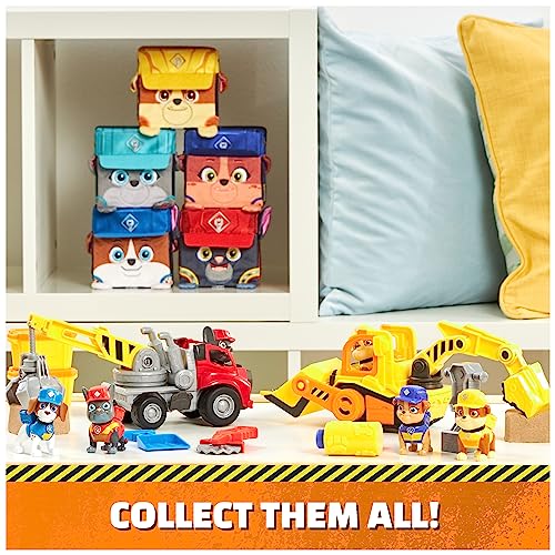 Rubble & Crew Stuffed Animals, Charger, 4-Inch Cube-Shaped Plush Toy for Kids Ages 3 and Up
