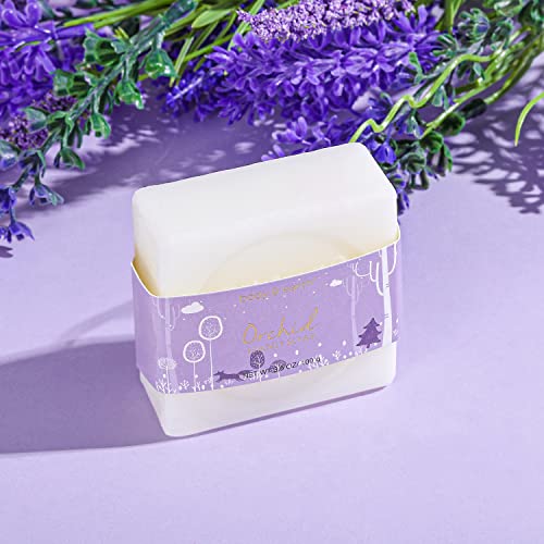 Spa Gifts for Women, Body & Earth 5 Pcs Gifts for Women Orchid Gift Set for Women, Bath and Body Gifts Set, Birthday Gifts for Women, Self Care Bath Gifts Kit