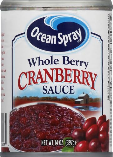 Ocean Spray Whole Berry Cranberry Sauce, 14 Ounce Can