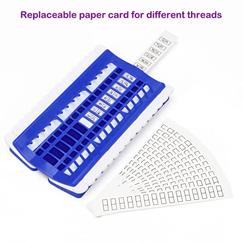 30 Positions Floss Organizer Embroidery Shelf, Luxiv Thread Organizers for Cross Stitch Embroidery Thread Holder with 15 Pcs Replaceable Paper Card Sewing Needle, Embroidery Floss Organizer…