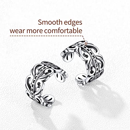 ChicSilver 925 Sterling Silver Ear Cuff Earrings for Women Irish Celtic Knot White Gold Plated Silver Clip on Cartilage Helix Ear Cuffs Non-Piercing Hypoallergenic Jewelry