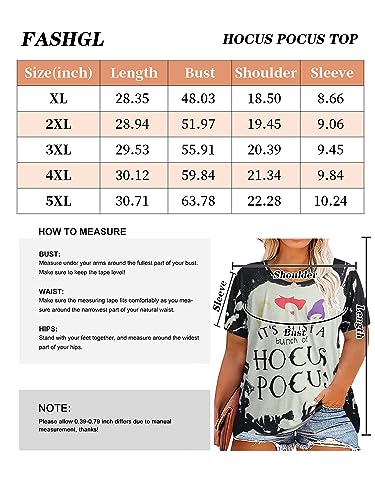 Women Plus Size Hocus Pocus Shirts Sanderson Sisters Graphic Tshirt Halloween Movie Short Sleeve Tee Tops Orange