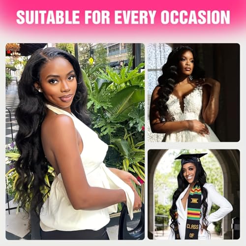 220 Density Lace Front Wigs Human Hair 13x6 Body Wave Lace Front Wigs Human Hair Pre Plucked HD Frontal Wigs for Black Women Glueless Wigs Human Hair Natural Hairline 20 Inch