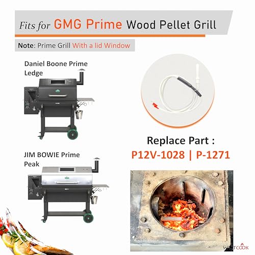 WAITCOOK 12V Prime Hot Rod Igniter for Green Mountain Daniel Boone Prime and Jim Bowie Prime Model, Ledge and Peak Pellet Grill Prime 12 Volt Ignitor Replacement Parts