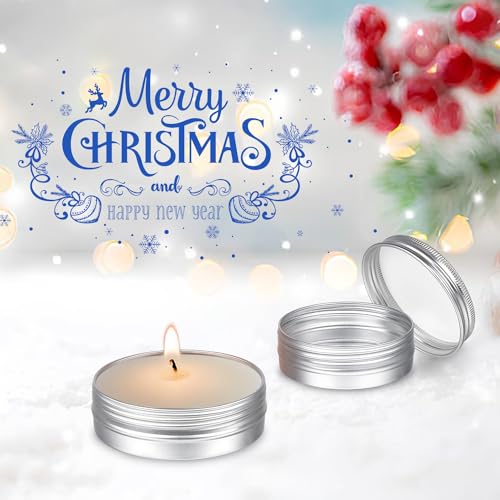 Aluminum Tin Cans, 24PCS 1/2 Oz Metal Round Containers Screw Lid Empty Small Storage Travel Tin Jars for Candles, Salve, Cosmetics, Spice