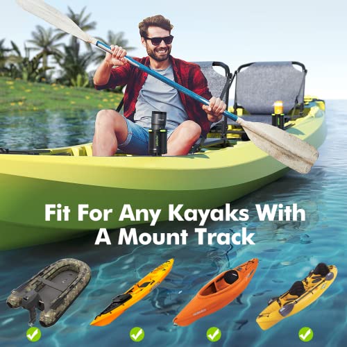 YAKHACKER Kayak Cup Holder with Rubber Tab - Multi-Functional and Anti-toppling Cup Holder for Kayak - Phone Holder, Drinks Holder, Fishing Tool, Kayak Track Mount Install