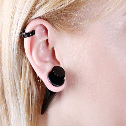 WBRWP 48pcs Ear Plugs Tunnels Stretching Expander-Kit Set : Acrylic Tapers and Plugs with Double O-Ring(14g-00g) & Soft Silicone Tunnels (8g-10mm) Ear Gauges Stretcher Colorful Point