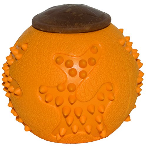 Starmark RubberTuff Treat Ball (Small), Orange