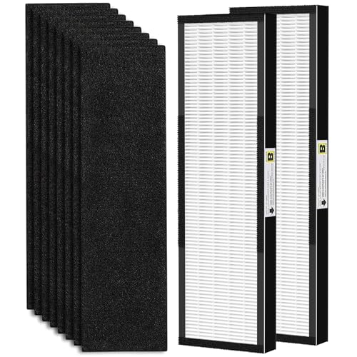 isinlive 2 Pack True HEPA Filter B Replacement with Activated Carbon Pre-Filters