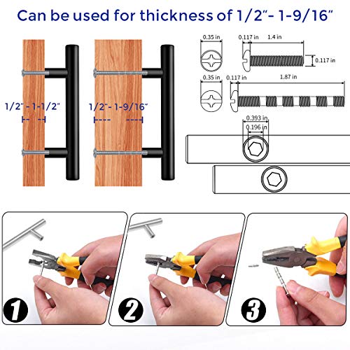 Ravinte 50 Pack | 5 Inch Cabinet Pulls Grey Stainless Steel Kitchen Drawer Pulls Cabinet Handles 5 InchLength, 3 Inch Hole Center