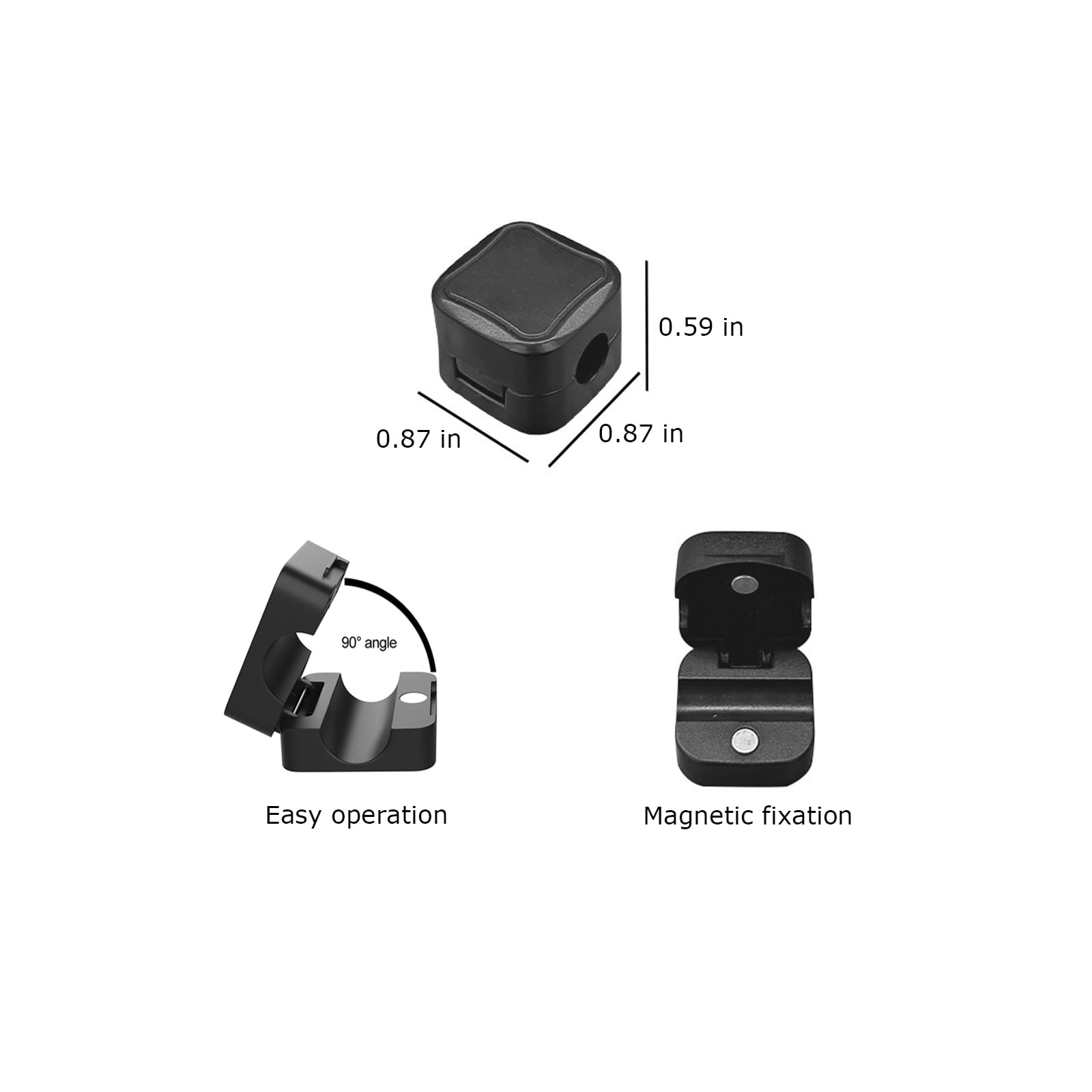 Magnetic Cord Organizer,Magnetic Cable Clips,Cable Smooth Adjustable,Cord Clips for Charging Cords,Nightstand,Home Office Desk,Phone,Car,Wall,Desktop (Black+White, 12Pcs)